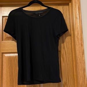 White House Black Market Black Short Sleeve Crewneck Jersey T-Shirt Size Small